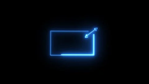 Neon direction arrow icon animated video Stock Footage 292002689