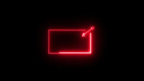Neon direction arrow icon animated video Stock Footage 292002697