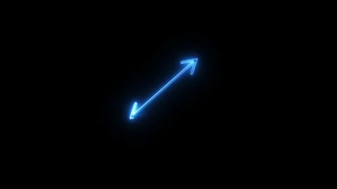 Neon direction arrow icon animated video Stock Footage 292002699
