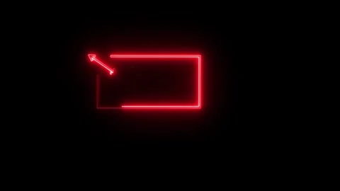Neon direction arrow icon animated video Stock Footage 292002703
