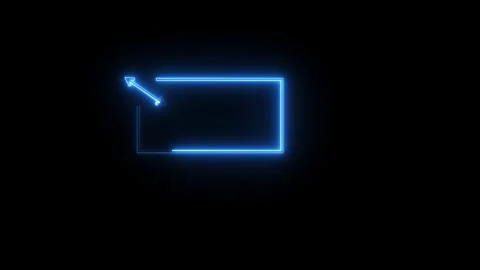 Neon direction arrow icon animated video Stock Footage 292002706