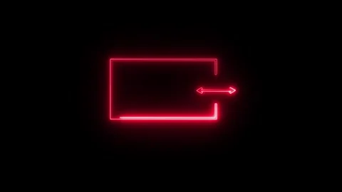 Neon direction arrow icon animated video Stock Footage 292002710
