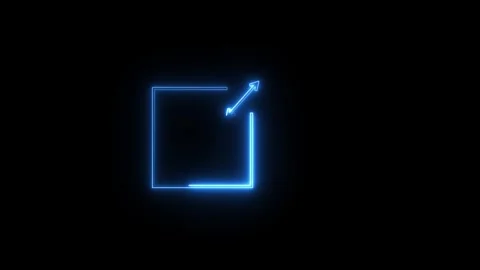 Neon direction arrow icon animated video Stock Footage 292002732