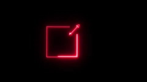 Neon direction arrow icon animated video Video stock 292002736