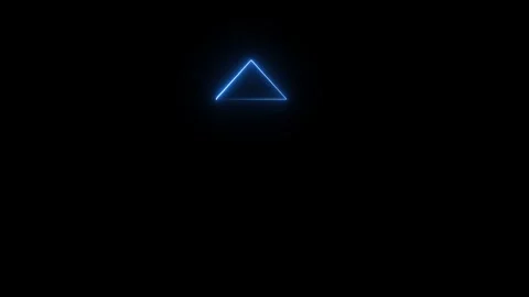 Neon up direction arrow icon animated video Stock Footage 292412064