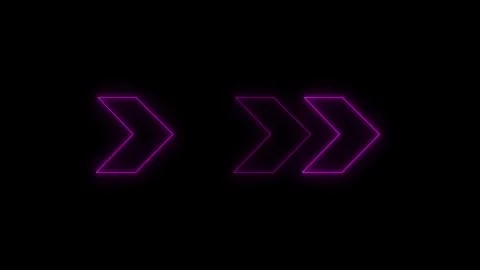 Neon direction concept, neon arrow icon, arrows indicates the direction of .. Stock Footage 293484559