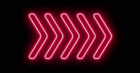 Neon direction indicator Stock Footage 136731151