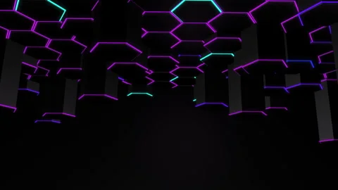 Neon disco background. Loop Stock Footage 292808208
