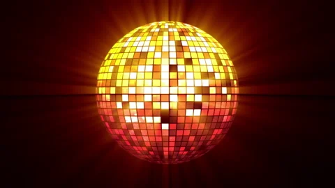 Neon Disco ball fast seamless VJ loop animation for music broadcast, events Stock Footage
