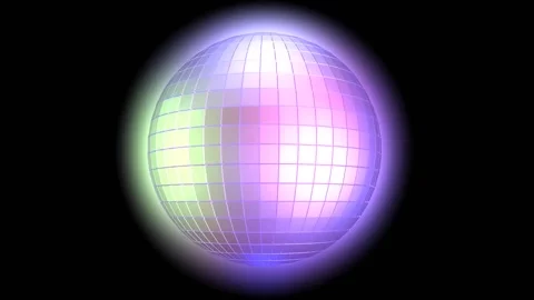 Neon disco  ball Stock Footage 131217584