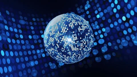Neon disco ball  Stock Footage 211683895