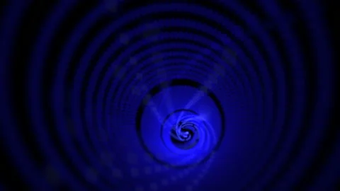 Neon disco blue vertigo lines Stock Footage 164822473