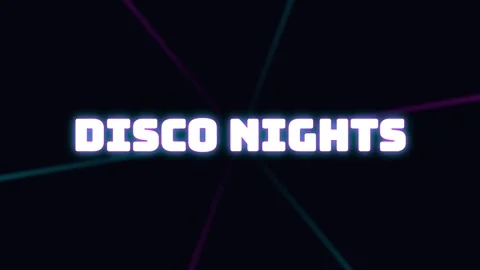 Neon Disco Lights Title Card for Abstract Party Backgrounds Stock Footage 337501197