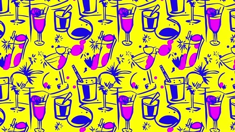 Neon disco shimmer repeat loop — Horizontal Motion Stock Footage 308251698