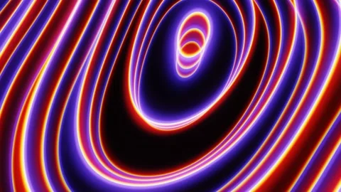 Neon divergent from the center of the wave Stock Footage 181549434