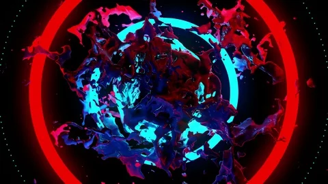 Neon Divorces in Circles Stock Footage 74388543