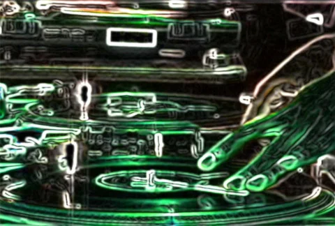 Neon DJ Scratch Video stock 112556