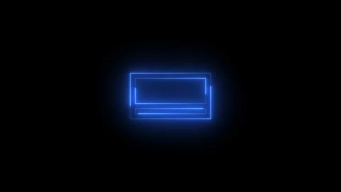 Neon dock bottom icon glowing black background animation Vidéo 285521759