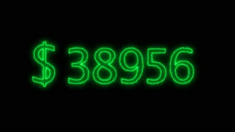 Neon dollar counter	 Stock Footage 163152701