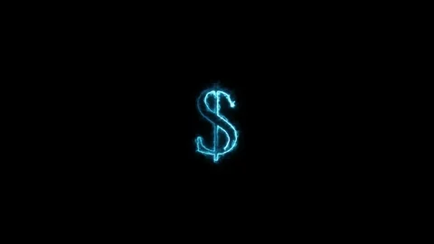 Neon dollar icon animated video Stock Footage 294531635