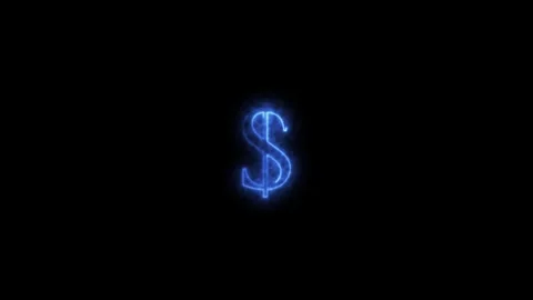 Neon dollar icon animated video Stock Footage 294531663