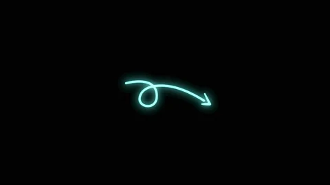 Neon doodle arrow 22 Stock Footage 230123492
