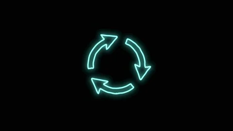 Neon doodle arrow 24 Stock Footage 230123496