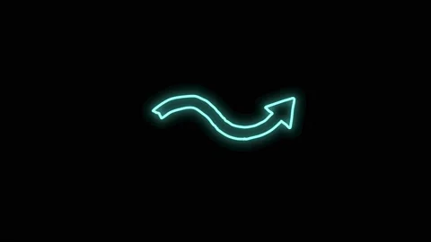 Neon doodle arrow 25 Stock Footage 230123494