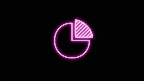 Neon doodle Piechart 36 Stock Footage 230123550