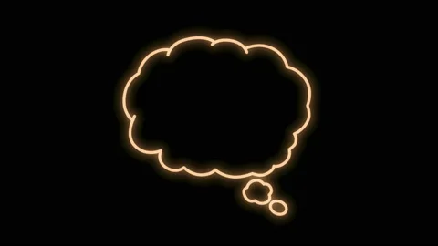 Neon doodle Speech Bubble 55 Stock Footage 230123566