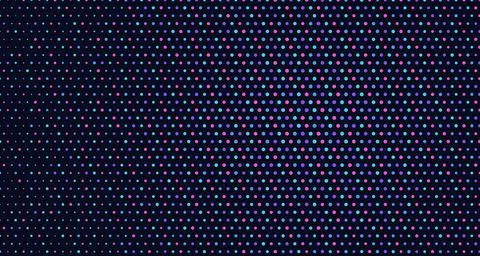 Neon dot grid pattern on dark background イラスト素材