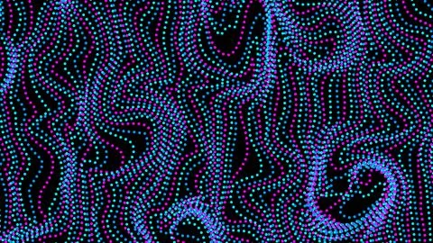 Neon dots abstract background. Dotted wavy backdrop. Vector template for yo.. Stockillustratie