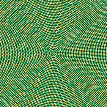 Neon dots abstract background. Green and yellow colored dotted halftone bac.. Stock Illustration