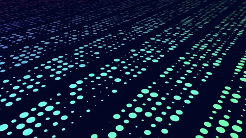Neon dots pattern on rows on black gradient 스톡 동영상 221340804
