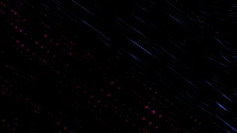 Neon dotted lines streaming across the black color. Stock Footage 319524341