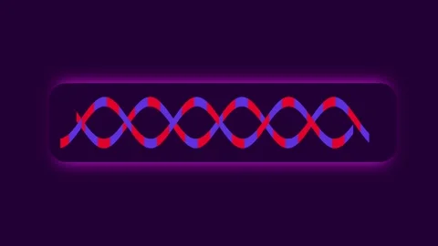 Neon Double Helix Stock Footage 335624237
