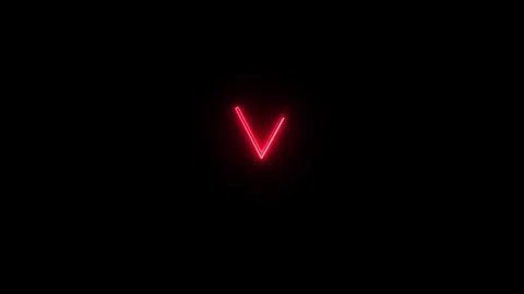Neon Down arrow with alpha icon animated video Stock Footage 291690897