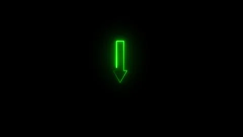 Neon Down arrow icon animated video Stock Footage 290915383