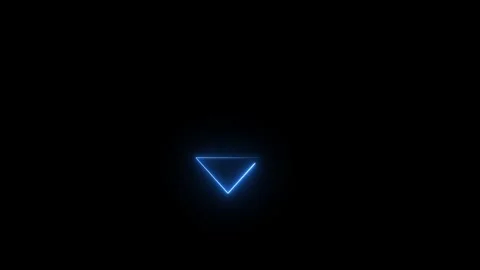 Neon down direction arrow icon animated video Stock Footage 292412024