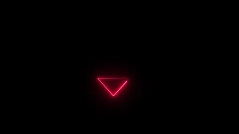 Neon down direction arrow icon animated video Video stock 292412028