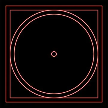 Neon drum drying in machine delicate mode Clothes care symbols Washing conc.. Stock Illustration