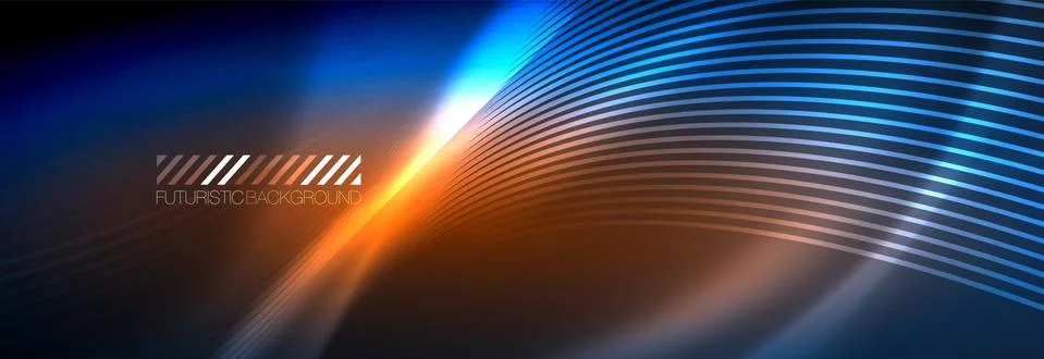 Neon dynamic beams vector abstract wallpaper background. Wallpaper background Illustrazione stock