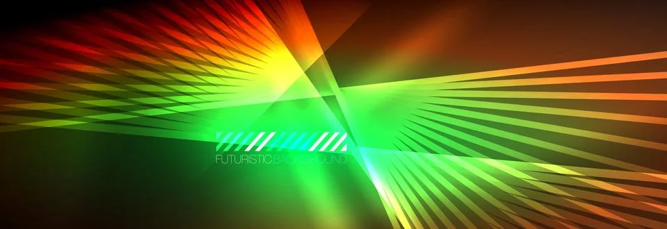 Neon dynamic beams vector abstract wallpaper background. Wallpaper background Illustrazione stock
