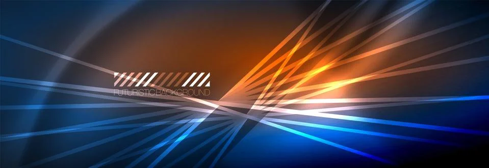 Neon dynamic beams vector abstract wallpaper background. Wallpaper background Stock Illustration