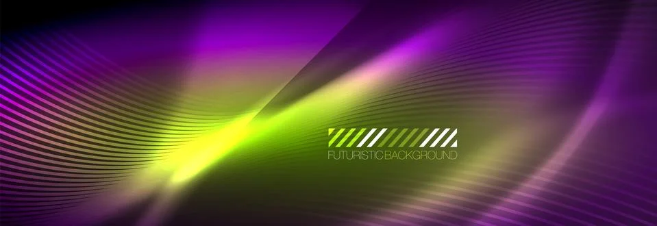 Neon dynamic beams vector abstract wallpaper background. Wallpaper background Illustrazione stock