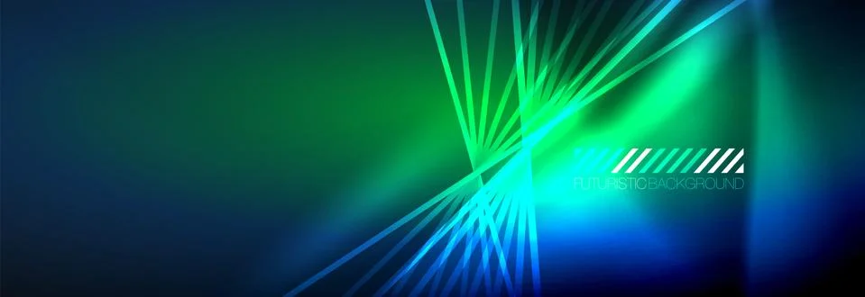 Neon dynamic beams vector abstract wallpaper background. Wallpaper background Stock Illustration