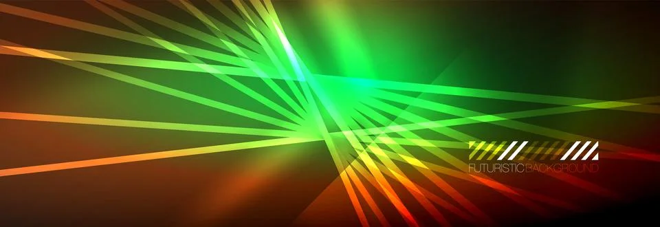 Neon dynamic beams vector abstract wallpaper background. Wallpaper background Stock Illustration