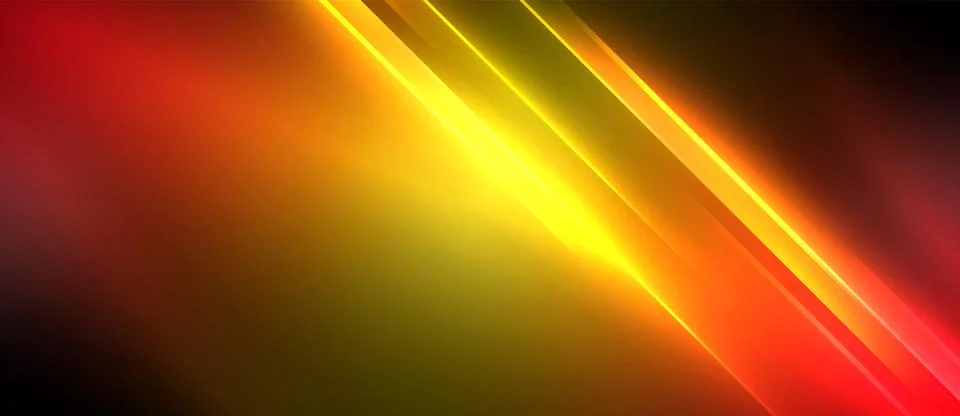 Neon dynamic diagonal light rays background. Techno digital geometric concept 스톡 일러스트