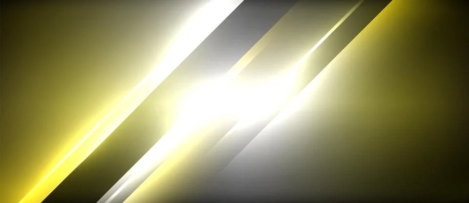 Neon dynamic diagonal light rays background. Techno digital geometric concept 스톡 일러스트