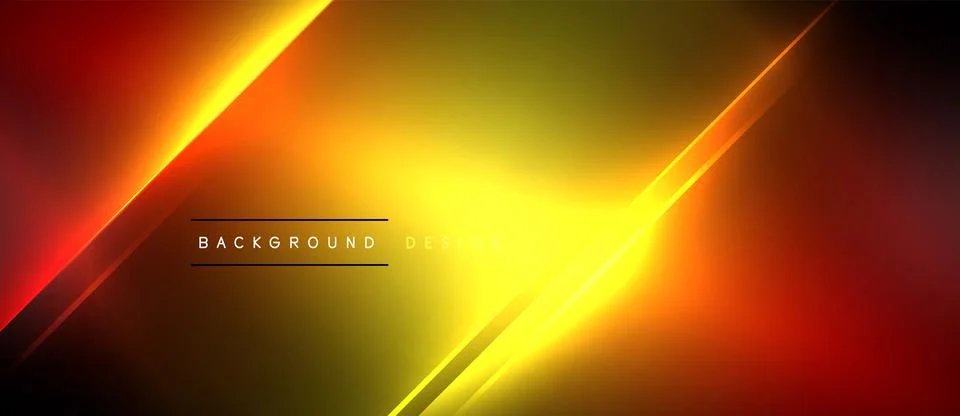Neon dynamic diagonal light rays background. Techno digital geometric concept Ilustración de archivo